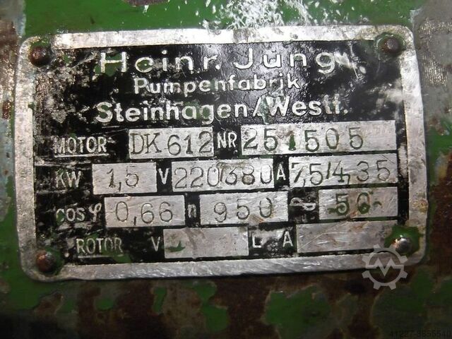 Motor elétrico 1,5 kW 950 Rpm Heinr. Jung DK612