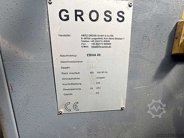 Pah kırma makinesi Fritz Gross EBHA 60