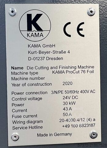 Stans- och präglingmaskin Kama ProCut 76 Foil