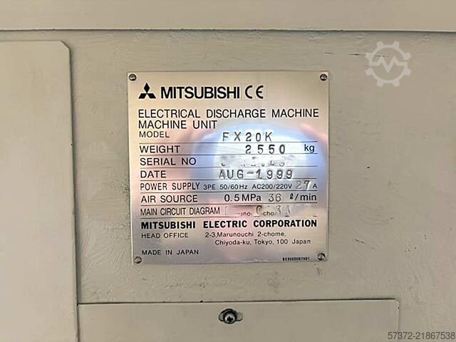 Elettroerosione a filo Mitsubishi FX20K