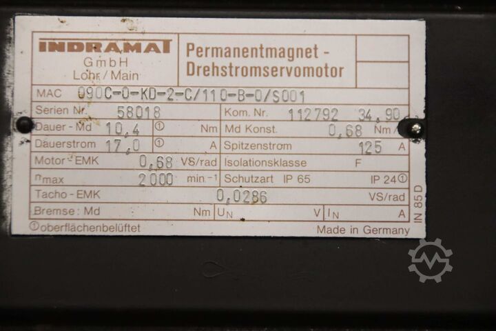 Silnik serwo Indramat 090C-0-KD-2C/110-B-0/S001
