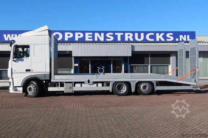 Autotransporter DAF XF 450 6x2 Oprijwagen vloerhoogte 100 cm + 2x  ...