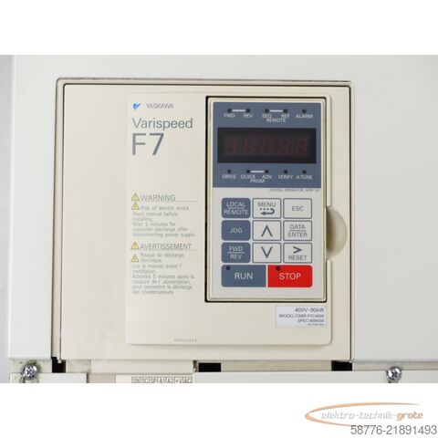 Składnik Yaskawa CIMR - F7C4090 Frequenzumrichter SN:J00191129500002