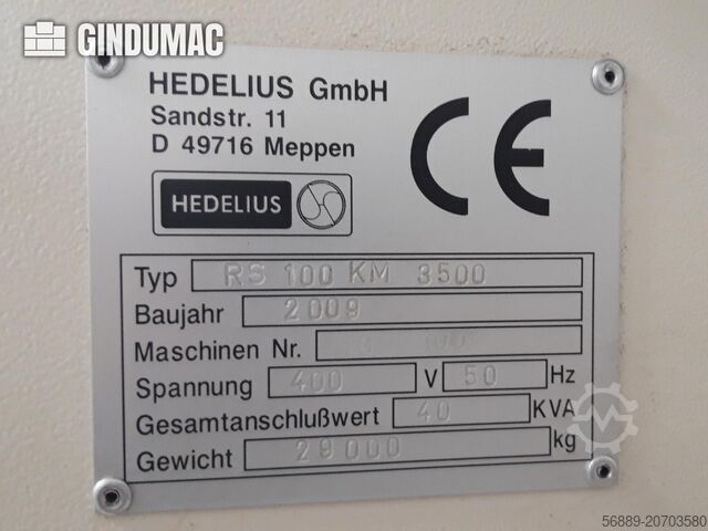 Centro de usinagem vertical HEDELIUS RS 100 K MAGNUM