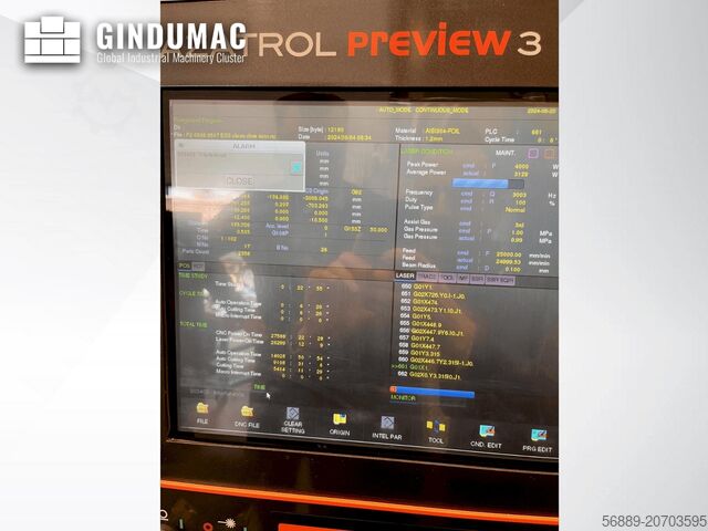 Fiber lasersnijmachine Mazak Optiplex Nexus 3015 4,0kW Fiber + Fasani CSS3015