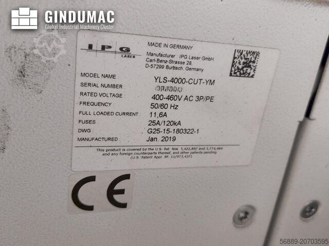 Fiber lasersnijmachine Mazak Optiplex Nexus 3015 4,0kW Fiber + Fasani CSS3015