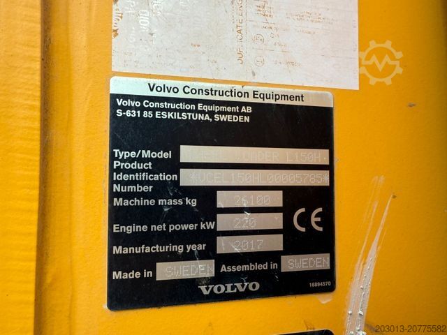 Ładowarka kołowa VOLVO L150H Radlader *Schnellwech. *Waage *3. Funktion