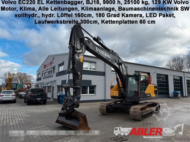 Rupsgraver VOLVO EC 220 EL SW hydr. 180 Grad Kamera Klima LED TOP