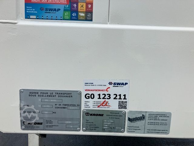 Swap body trailer KRONE Wechselbrücke Koffer