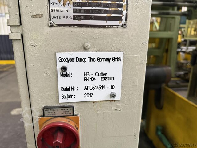 Dækmonteringsmaskine med tre varme knive GoodYear S.A. Formenbauwerk BRC III R1 E84