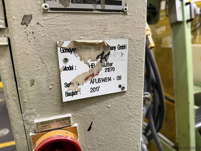 Dækmonteringsmaskine med tre varme knive GoodYear S.A. Formenbauwerk BRC III R1 E84