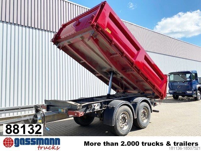 Dreiseitenkipper Anhänger Schmitz ZKI 18, Stahlbordwände, ca. 10m³