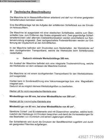 Plaatwerk ontbraam machine ERNST EM5N II + 2F