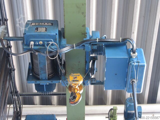Vince Tipi, Salon Vinci, Ray Aralığı 6700 mm Demag Hallenkran Brückenkran Kran 1t Kran Seilzug PLV 1000Kg Spur 6,7m Hub 4m
