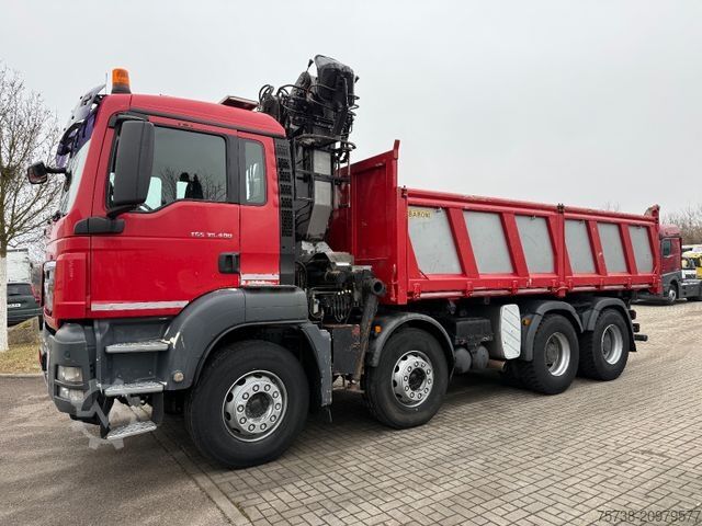 Basculantă MAN TGS 41.480 8x4 Kipper+Kran Penz/Intarder