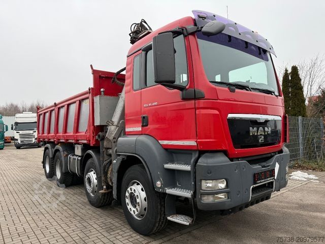 Basculantă MAN TGS 41.480 8x4 Kipper+Kran Penz/Intarder