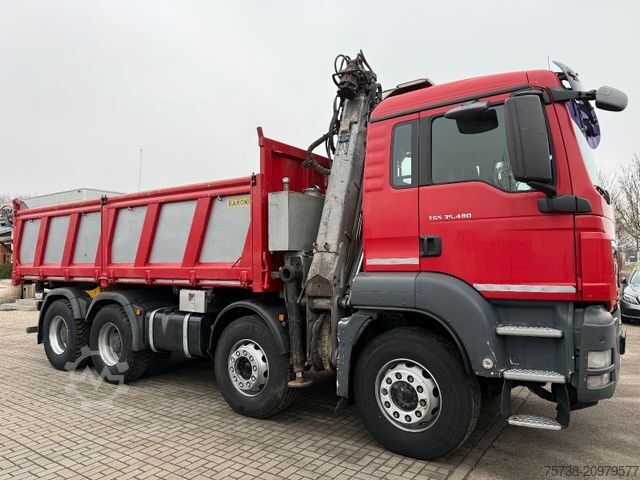 Basculantă MAN TGS 41.480 8x4 Kipper+Kran Penz/Intarder