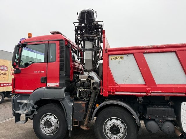 Basculantă MAN TGS 41.480 8x4 Kipper+Kran Penz/Intarder