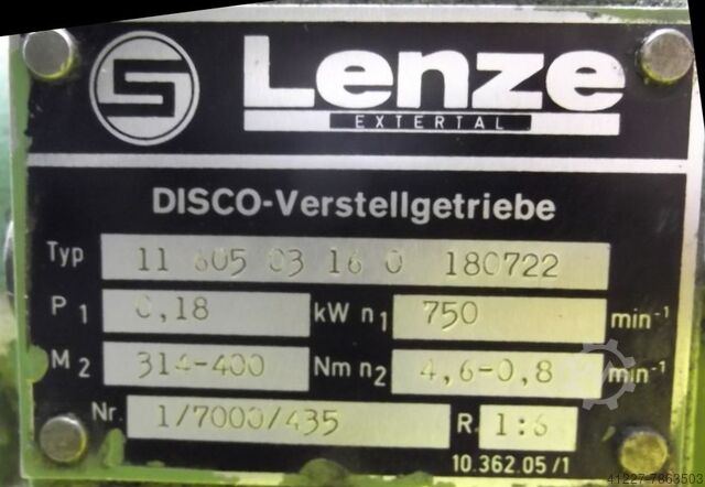 Motoriduttore regolabile 0,18 kW 0,8-4,6 rpm Lenze 11605 0316 0