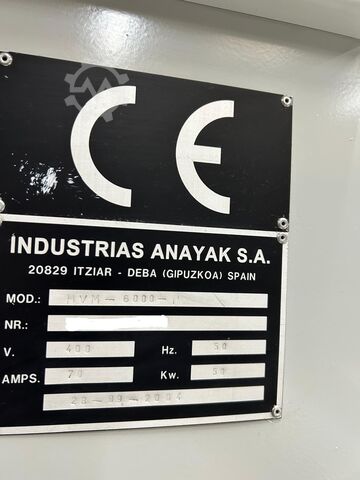 Reizende kolom freesmachine ANAYAK HVM 6000 P