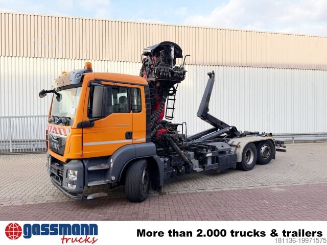 Kampós konténerszállító teherautó MAN TGS 26.400 6x2-4 BL, Motorabtrieb,