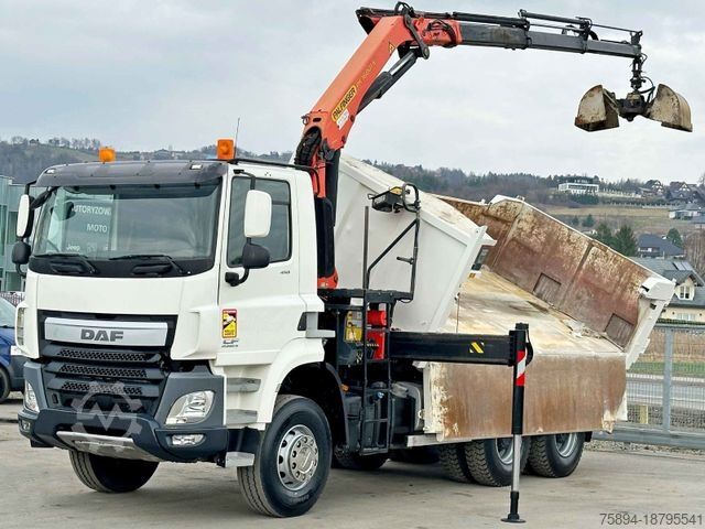 Żuraw samochodowy DAF CF 410 * Kipper 4,90 m + PK 16001 - K B * 6x4