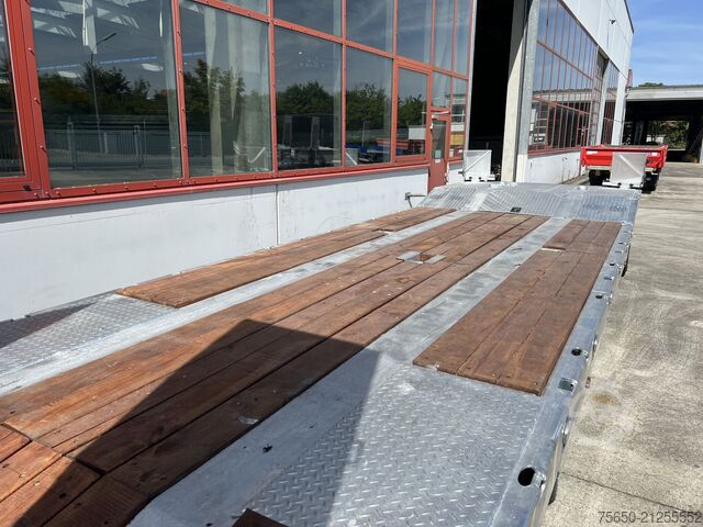 Low loader trailer Möslein T 2 Schwebheim  Neuer 2 Achs Tieflader- Anhänger, Verbreiterung