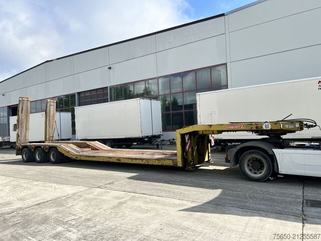Low loader semitrailer LANGENDORF SATBUE 30/38  3 Achs Tiefbett- Satteltieflader