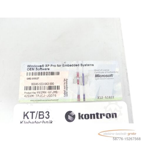 Component Kontron ZDR100-PS-XP / F3 6583 0550635 Operator Panel SN:146891020