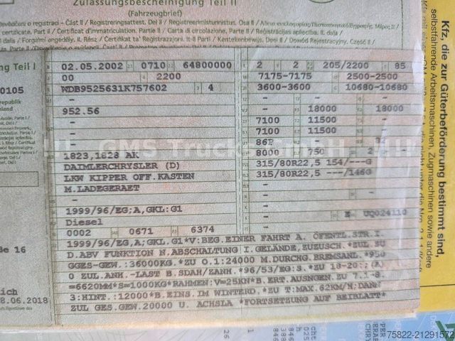 Kiepwagen MERCEDES-BENZ Atego 1828 / 4X4 ALLRAD / Meiller /18 Kran FUN K