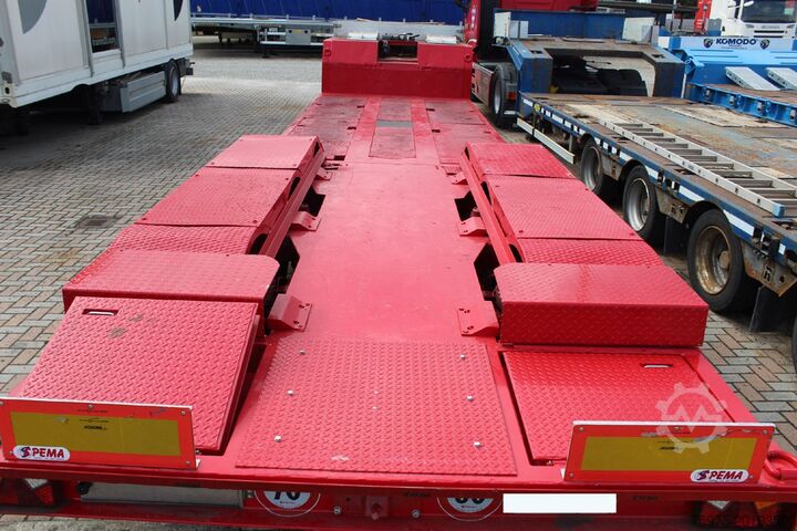 Semiremorcă joasă pentru transportul utilajelor de construcții BERTOJA carrellone culla vasca verricello usato