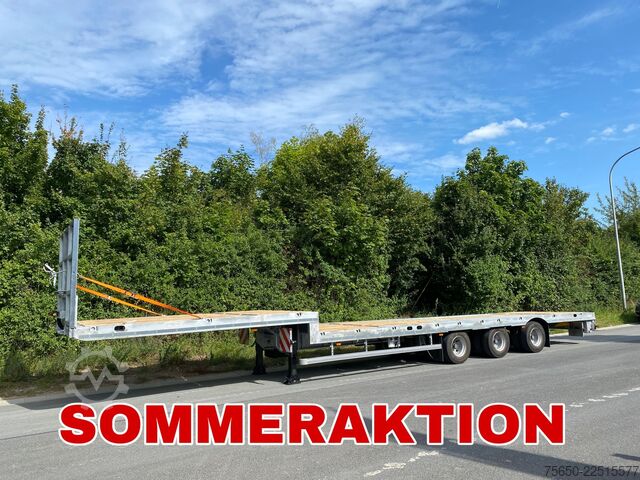 Reboque de plataforma rebaixada Möslein ST 3-Plato 9,4  3 Achs Satteltieflader Plato 45 t GGfür Fertigteile, Baumaschinen oder Container
