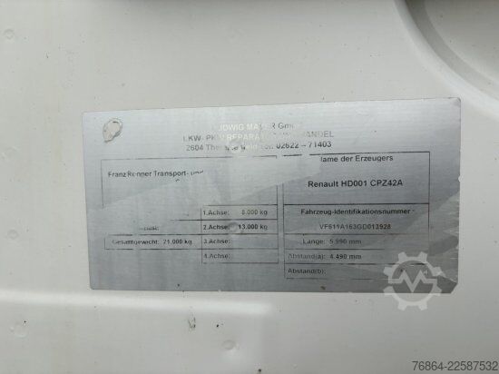 Standard SZM RENAULT T460 COMFORT, E6, HYDRAULIK, RETARDER