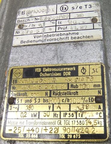 Elektrohydraulisk lyftanordning VEB EB50/100C50