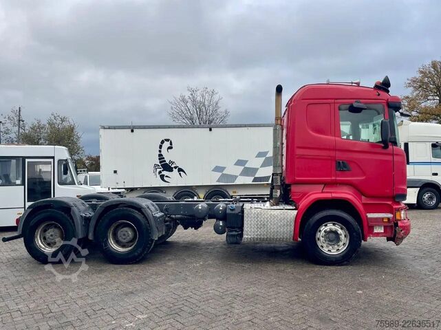 Chassi med hytt Scania R580 V8 6x4, RETARDER, 614915 km FULL SPRING!  ...