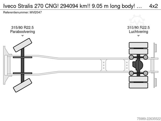 Transporte refrigerado/congelado Iveco Stralis 270 CNG! 294094 km!!  9.05 m long body!...