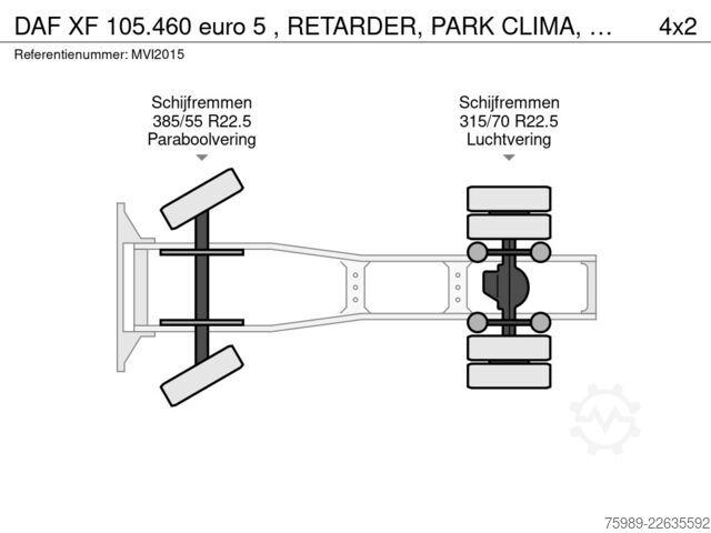 Standard-SZM DAF XF 105.460 euro 5 , RETARDER, PARK CLIMA, FRIGO