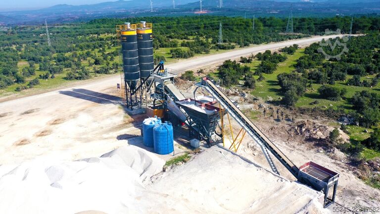 Mobil Beton Santrali FABO Mobile Concrete Batching Plant 120 m3/h Mobile Concrete Batching Plant