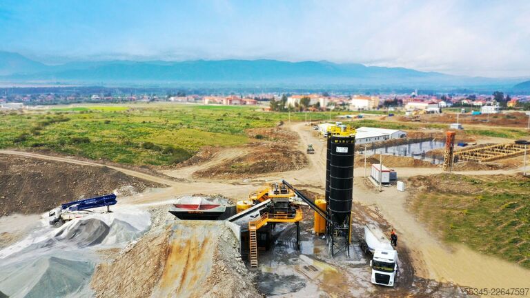 Usina de concreto móvel FABO Mobile Concrete Batching Plant 100 m3/h Mobile Concrete Batching Plant