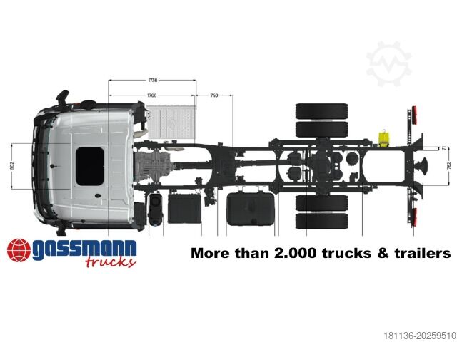 Kamyon şasisi Mercedes-Benz Arocs 1830/40 A 4x4, mehrfach vorhanden!
