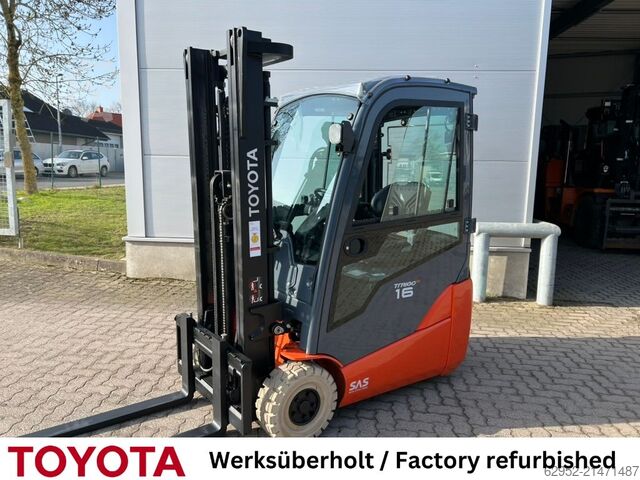 Elektrisk 3 -hjulet gaffeltruck Toyota 8 FBEK 16 T / 350 Std.!