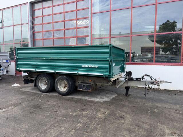 Three-way tipper trailer Müller-Mitteltal KA-TA-R 13,5  13,5 t Tandemkipper- Tieflader Aufsatzbordwände Breitbereift
