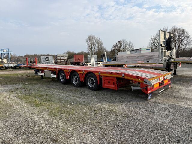 Low loader semitrailer Kässbohrer LB3E  3 Achs Mega Satteltieflader, Jumbo, Wenig Benutzt