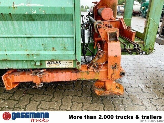 Afzetcontainer  Abrollcontainer mit Flügeltüren & Atlas Kran AK