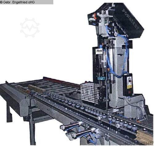 Colocador de clips para ventanas de madera-aluminio RUCHSER Clipsetzen Holz-Alu Durchlauf