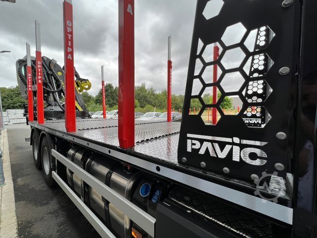 Tømmerlastbil SCANIA R590 6x4/Plattform/Kran TAJFUN LIV L150Z