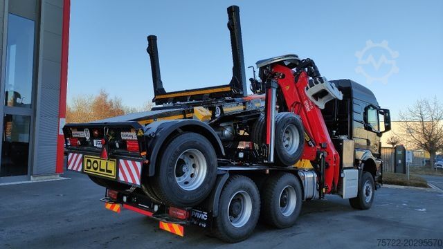 Houttransportwagen MAN TGS 33.520 BL 6X6 Langholz + Nachläufer