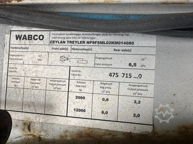 Alacsony rakfelületű félpótkocsi  Ceylan Treyler / hydr. Rampen / GG 48.000 kg