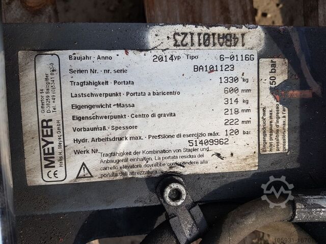 Positionneur de fourche Meyer 6-0116G