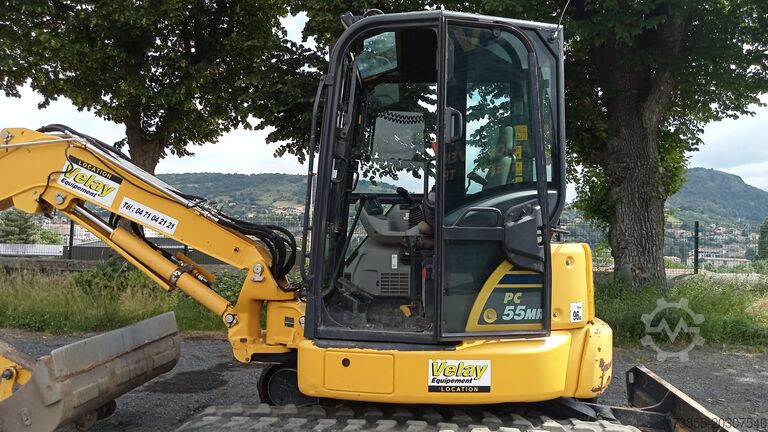 Minibagger < 7t Komatsu PC55MR-5E0 with 3 buckets